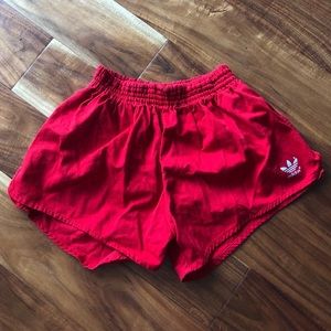 Vintage Adidas red shorts
